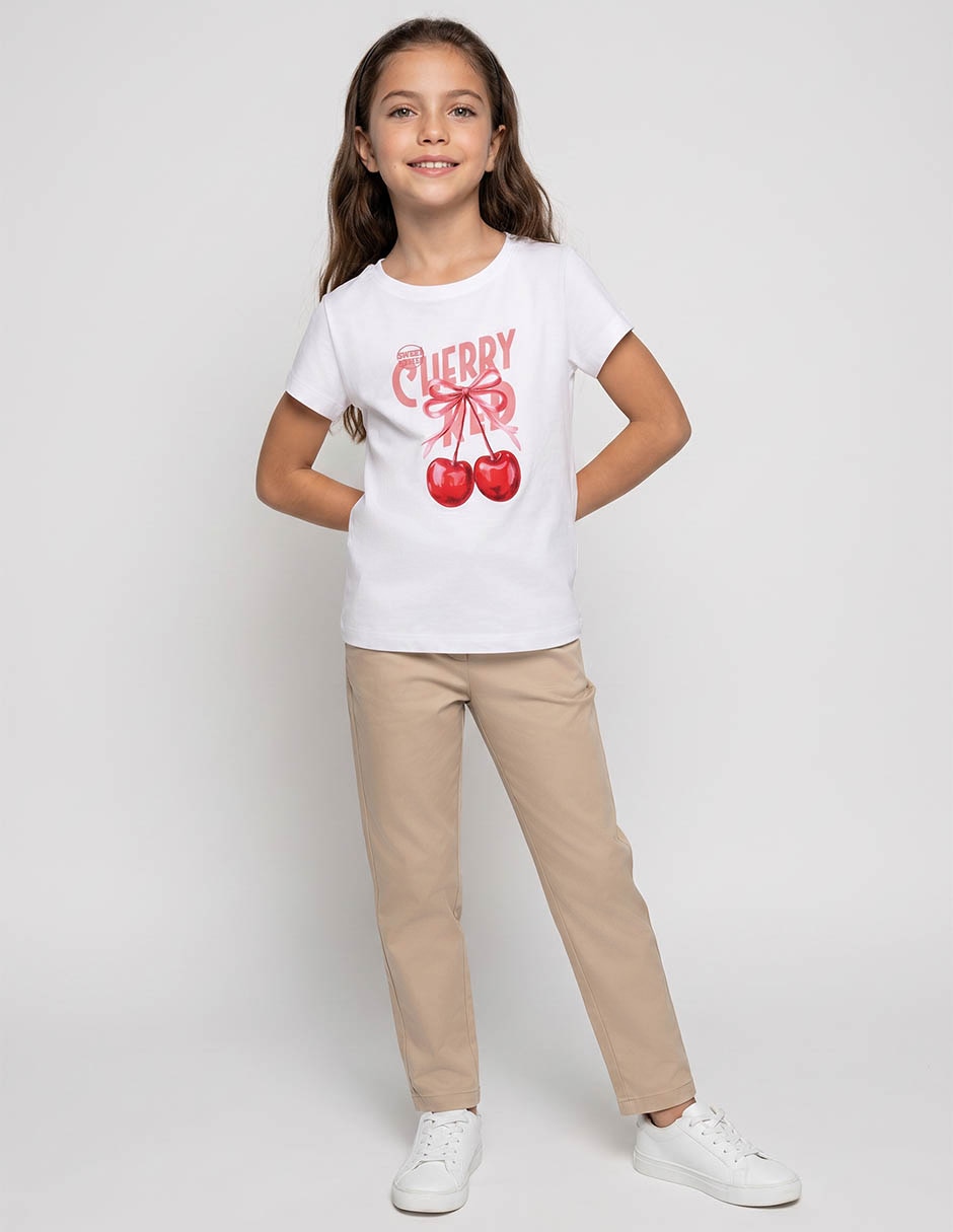 Playera manga corta para niña Playera manga corta para niña