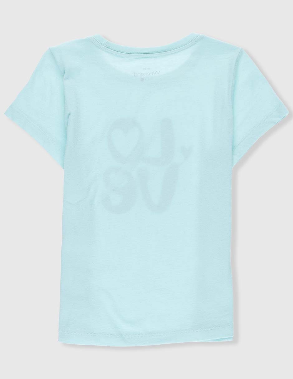 Playera Weekend manga corta para niña