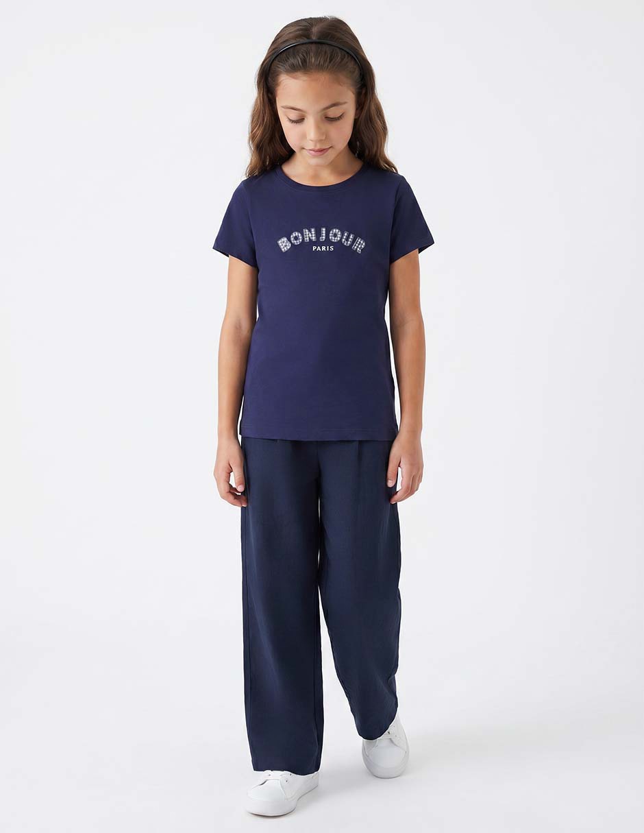 Playera manga corta para niña Playera manga corta para niña