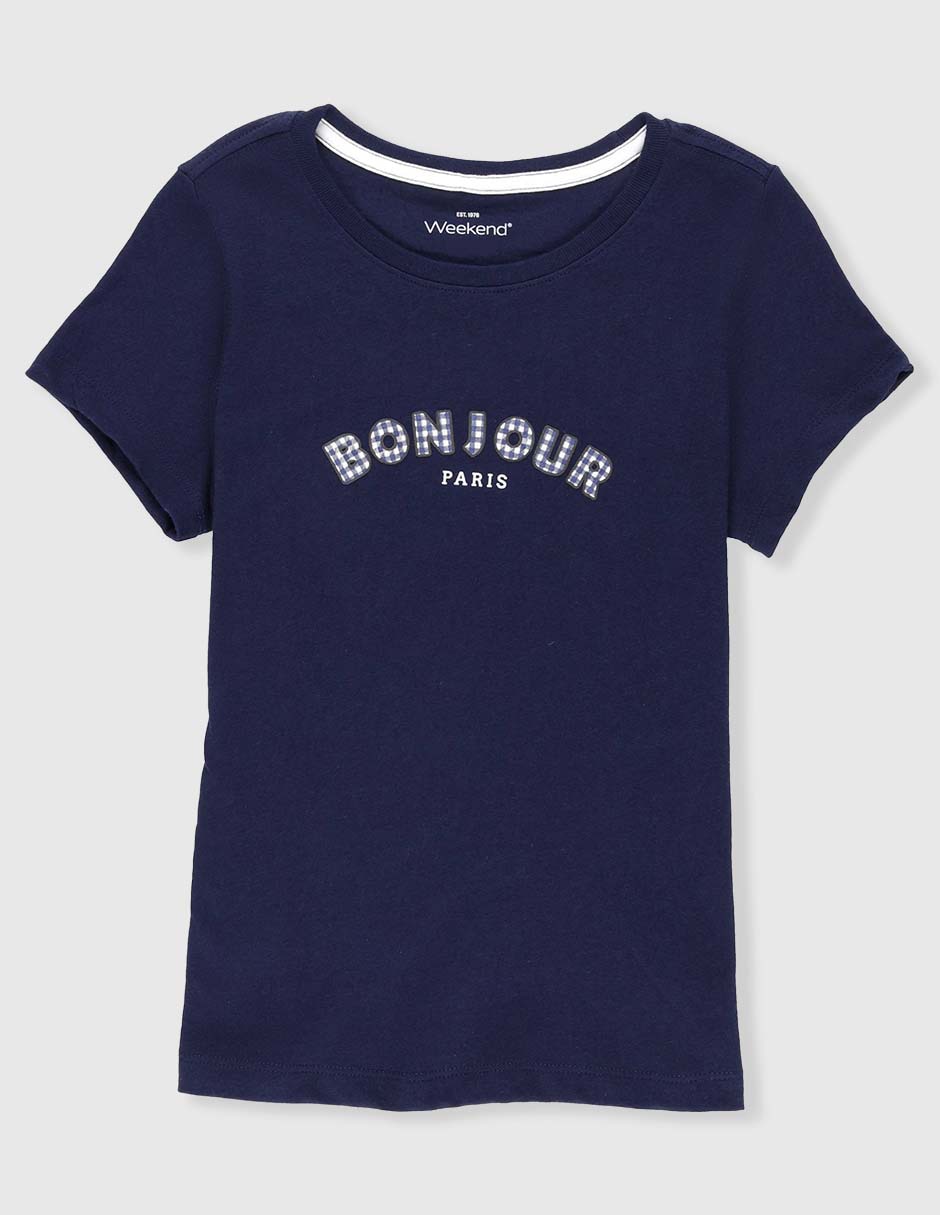 Playera manga corta para niña