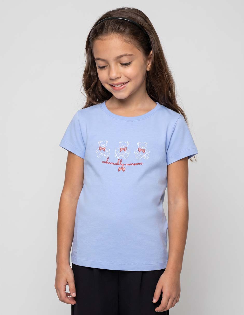 Playera manga corta para niña