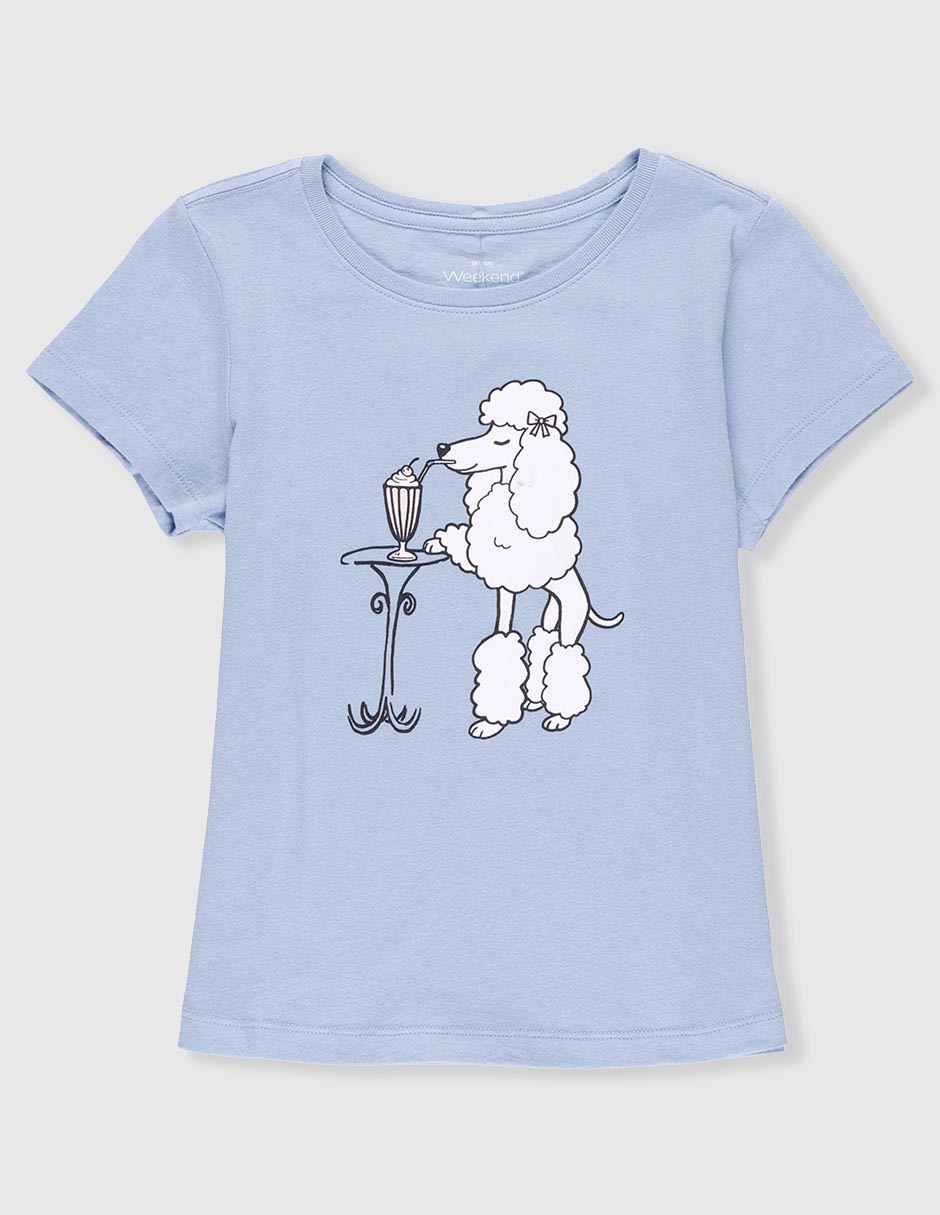 Playera manga corta para niña