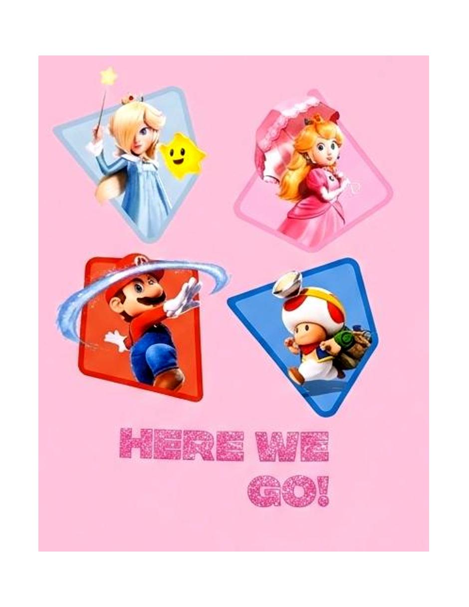 Playera Mario Bros manga corta para niña 3