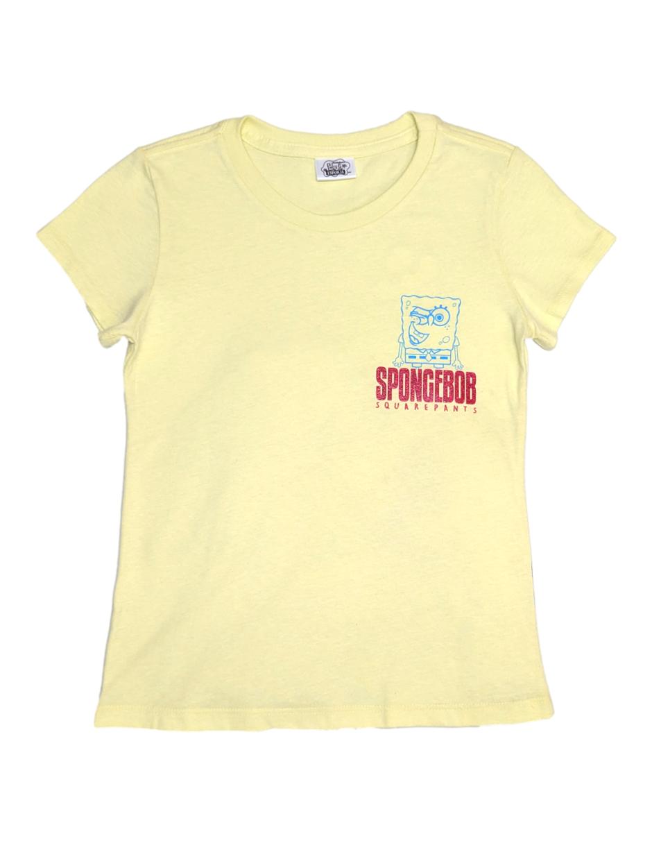 Playera Bob Esponja manga corta para niña Playera Bob Esponja manga corta para niña