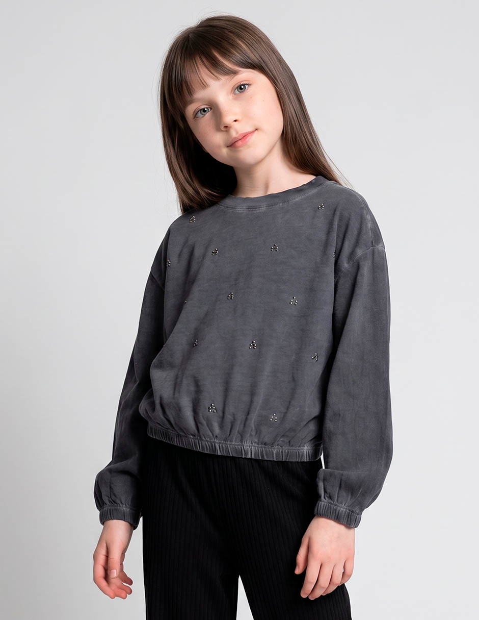 Playera weekend manga larga para niña