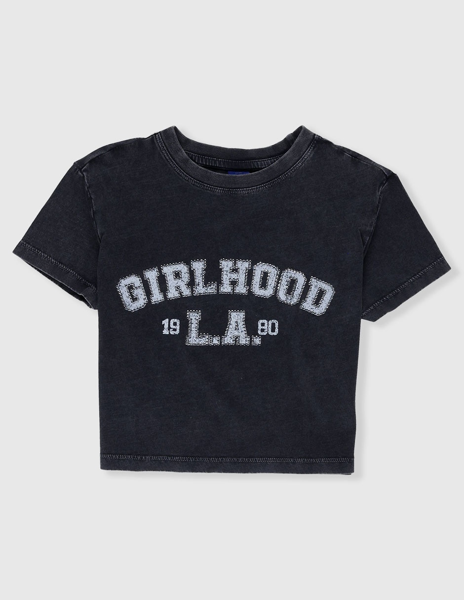 Playera cuello redondo manga corta para niña 2