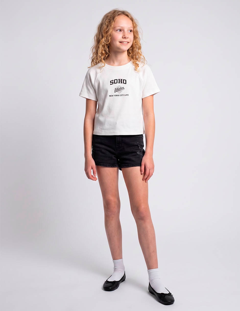 Playera manga larga para niña
