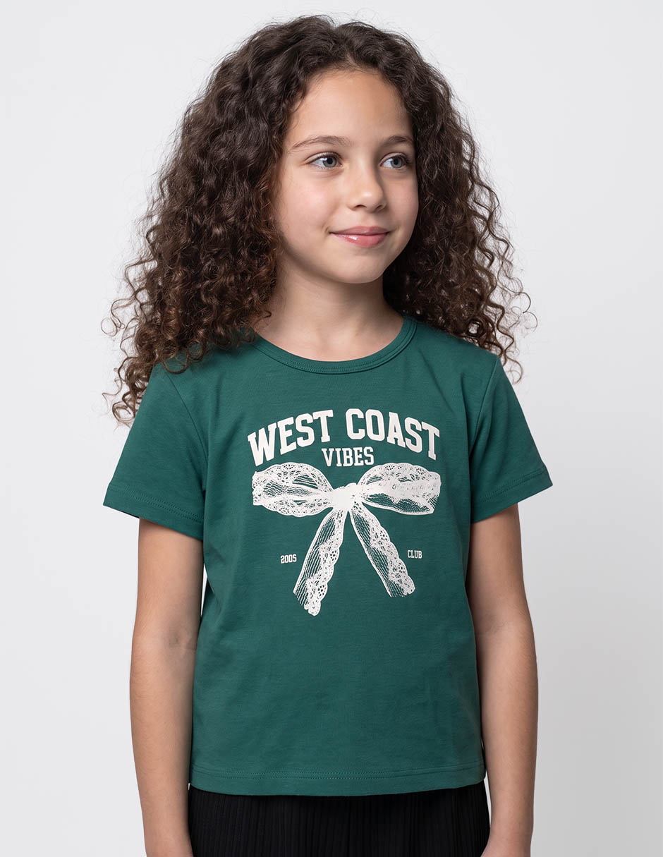 Playera manga corta para niña