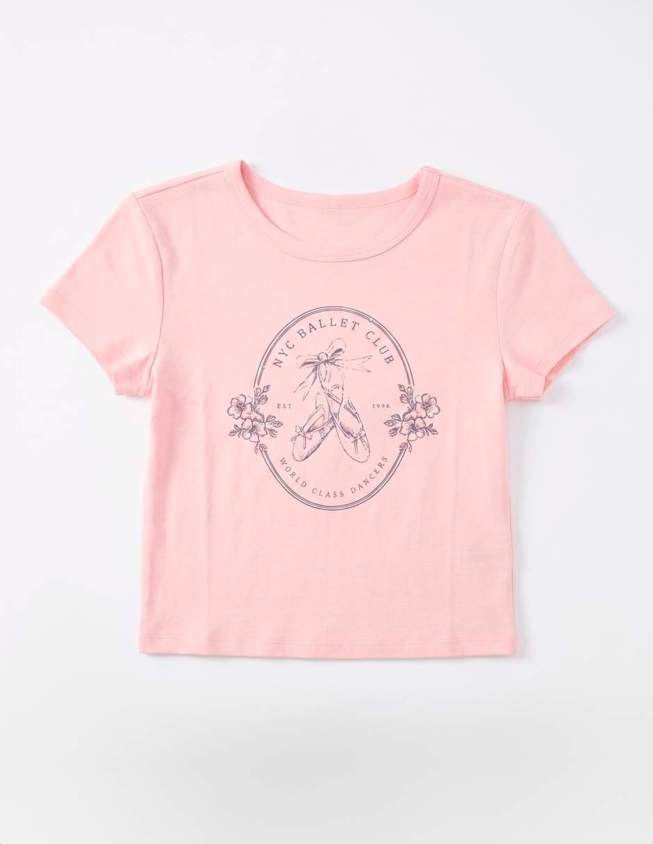 Playera manga corta para niña