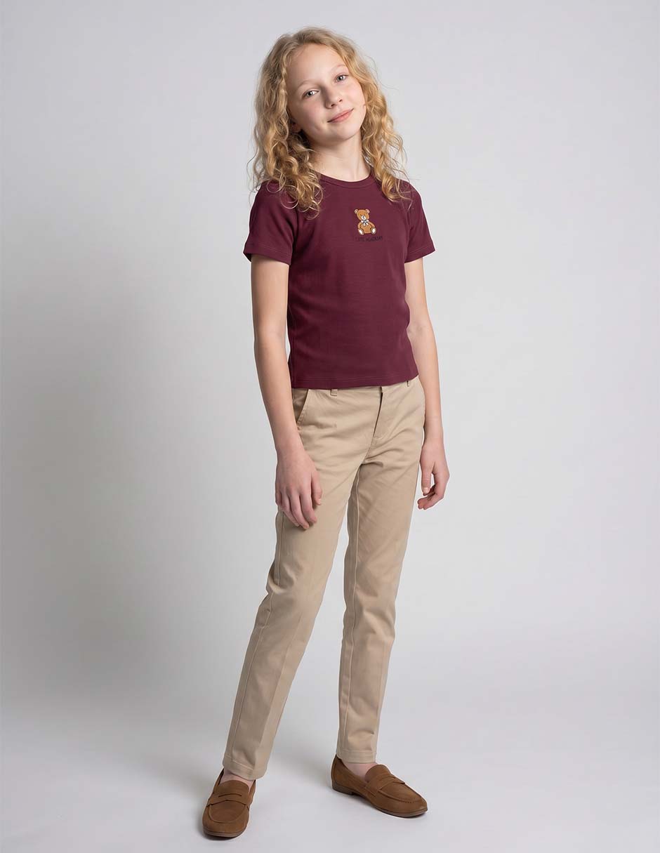 Playera manga corta para niña