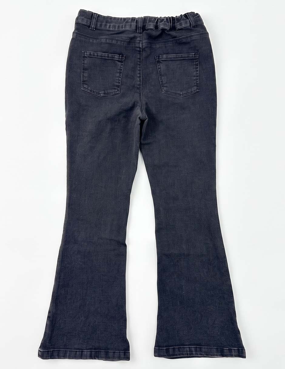 Jeans flare lavado obscuro para niña 2