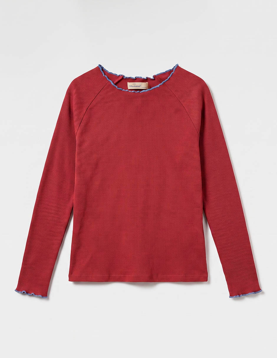 Playera Weekend manga larga para niña