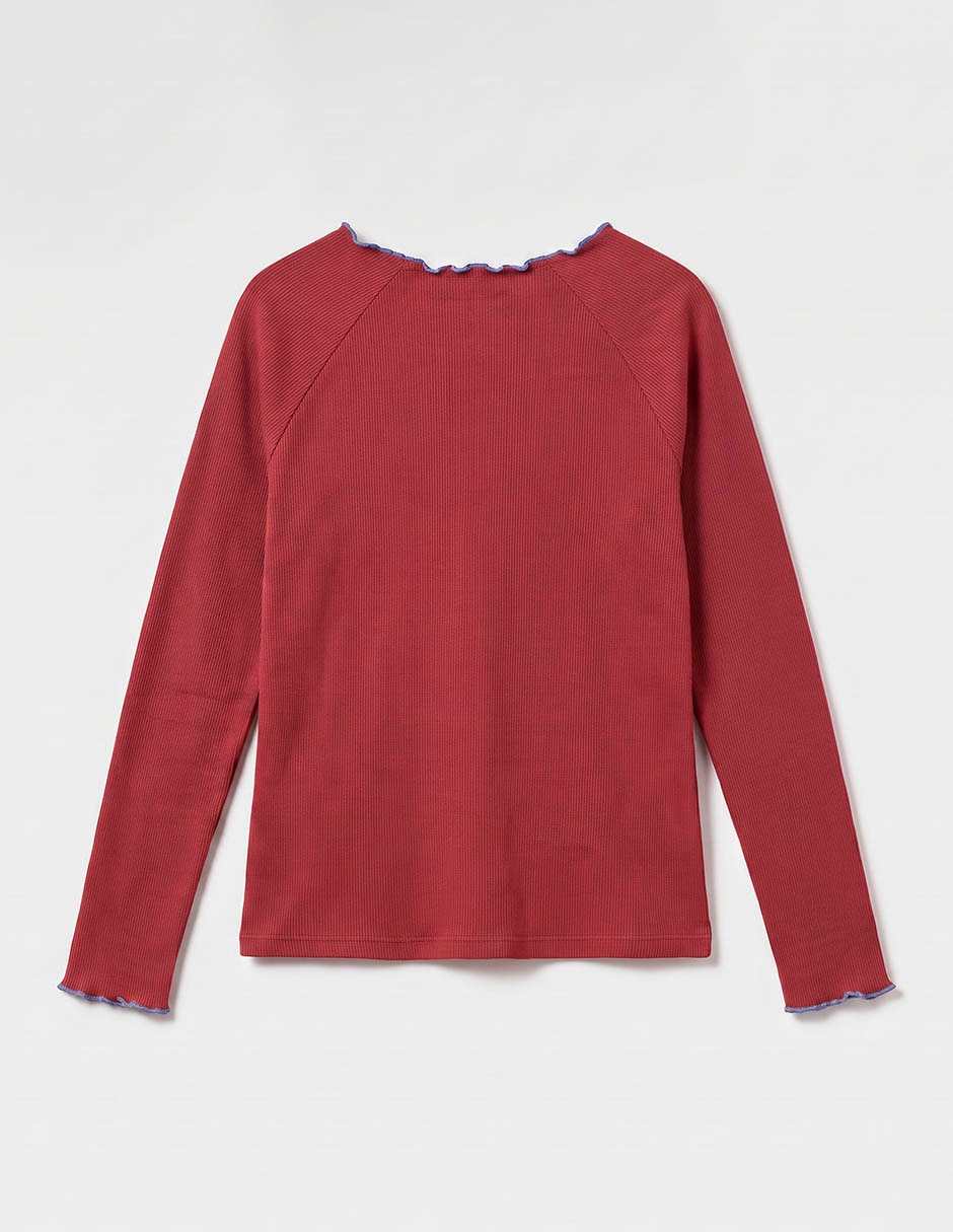 Playera Weekend manga larga para niña