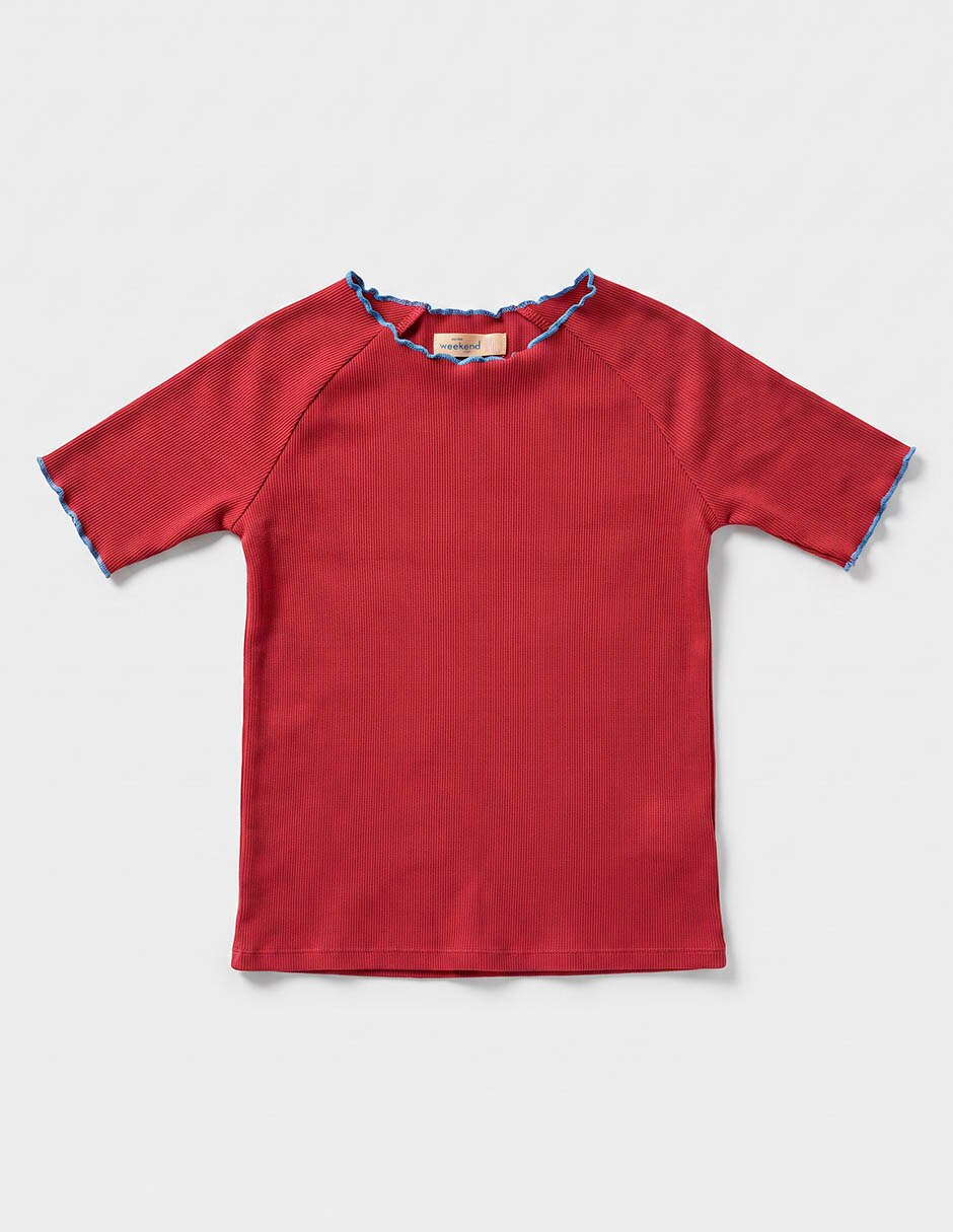 Playera Weekend manga al codo para niña