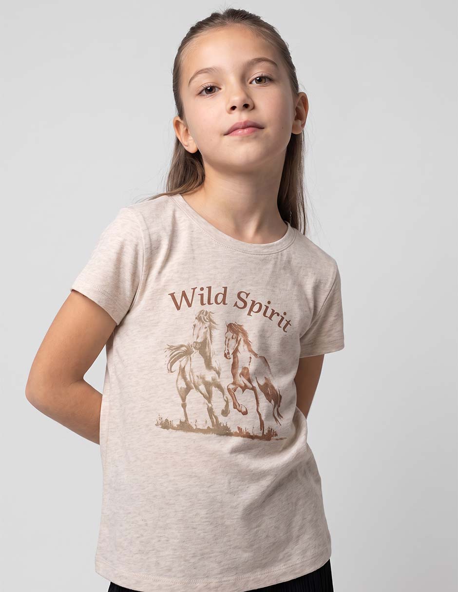 Playera manga corta para niña
