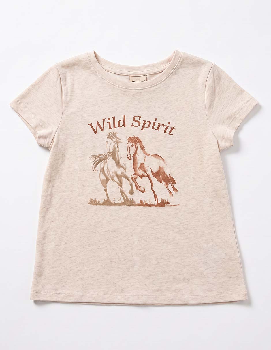 Playera manga corta para niña