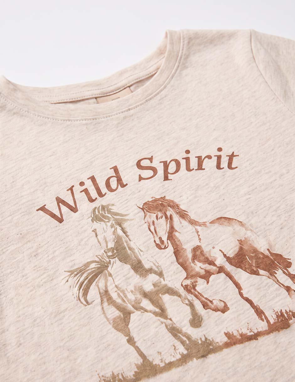 Playera manga corta para niña
