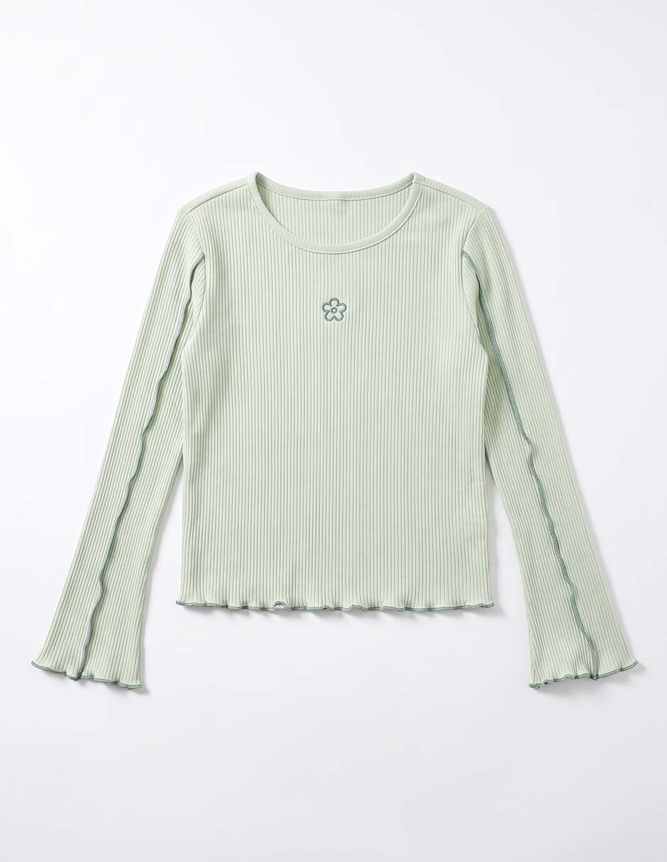 Playera manga larga para niña