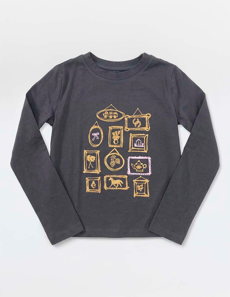 Playera manga larga para niña 1