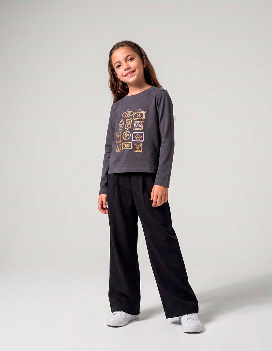 Playera manga larga para niña 7