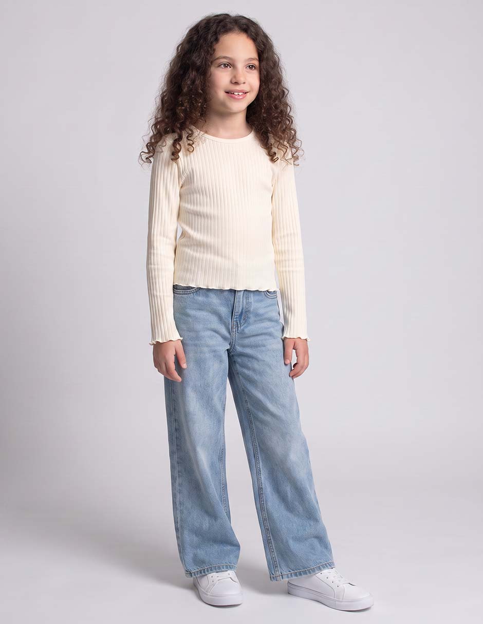 Playera manga larga para niña Playera manga larga para niña