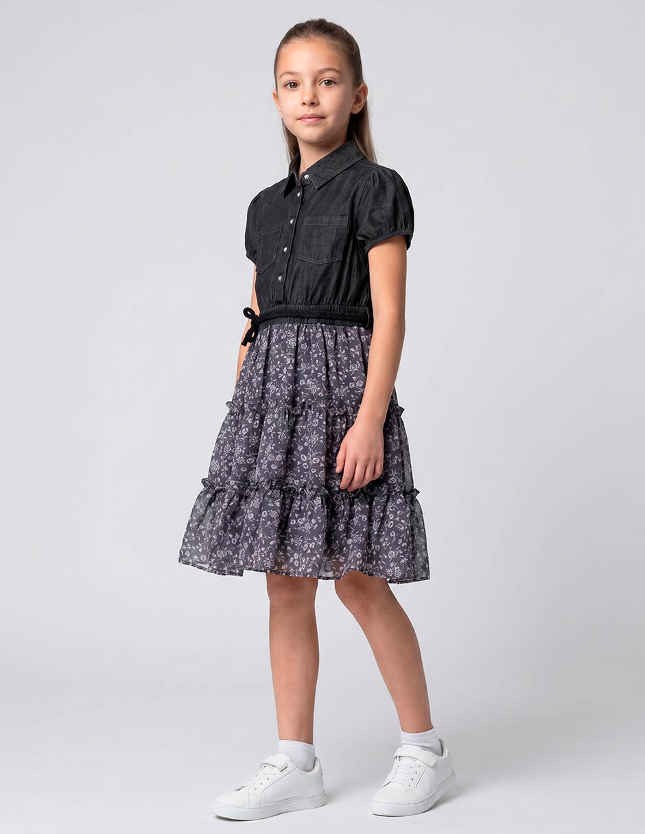 Vestido manga corta para niña Vestido manga corta para niña