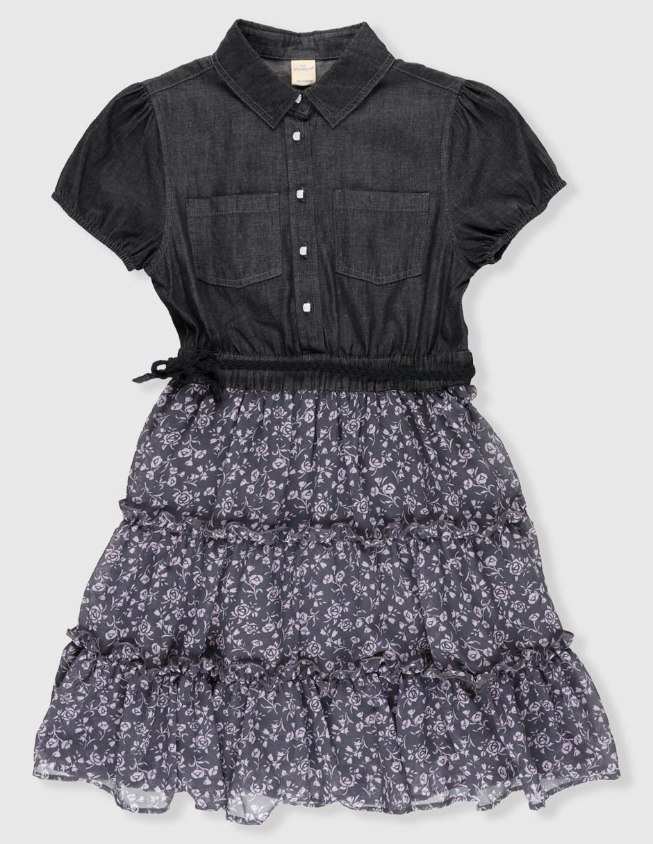 Vestido manga corta para niña 3