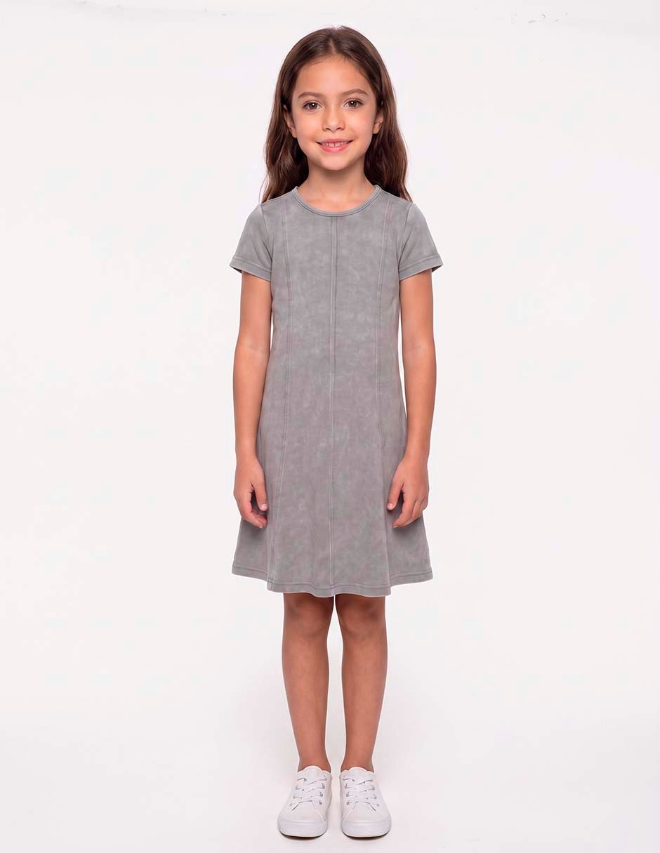 Vestido manga corta para niña 5