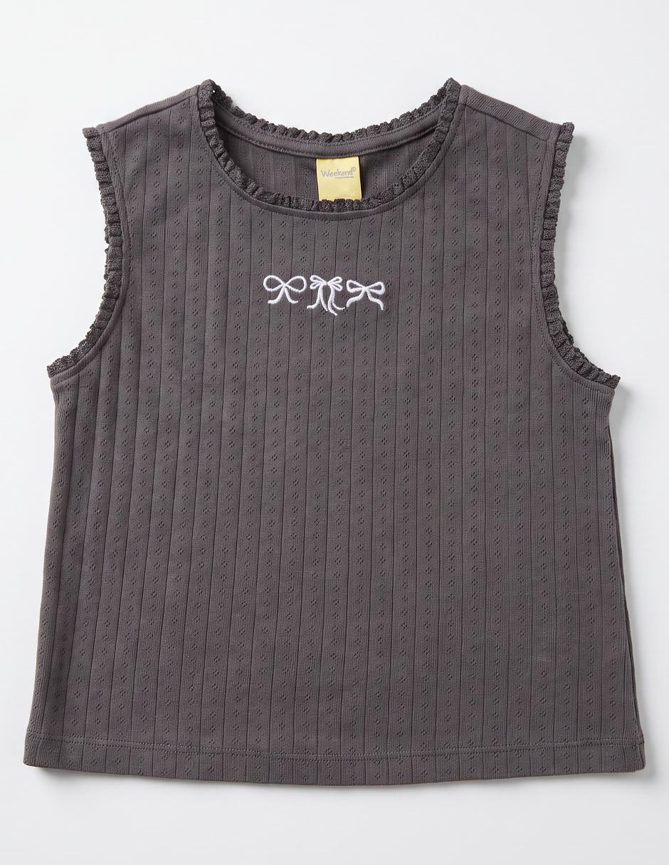 Playera sin manga para niña 4