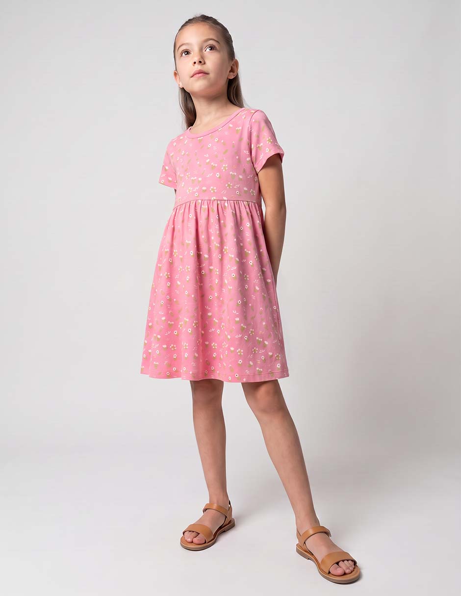Vestido manga regular para niña Vestido manga regular para niña