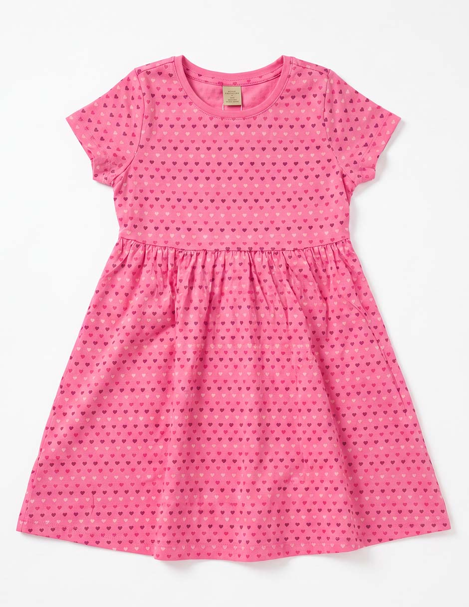 Vestido manga corta para niña