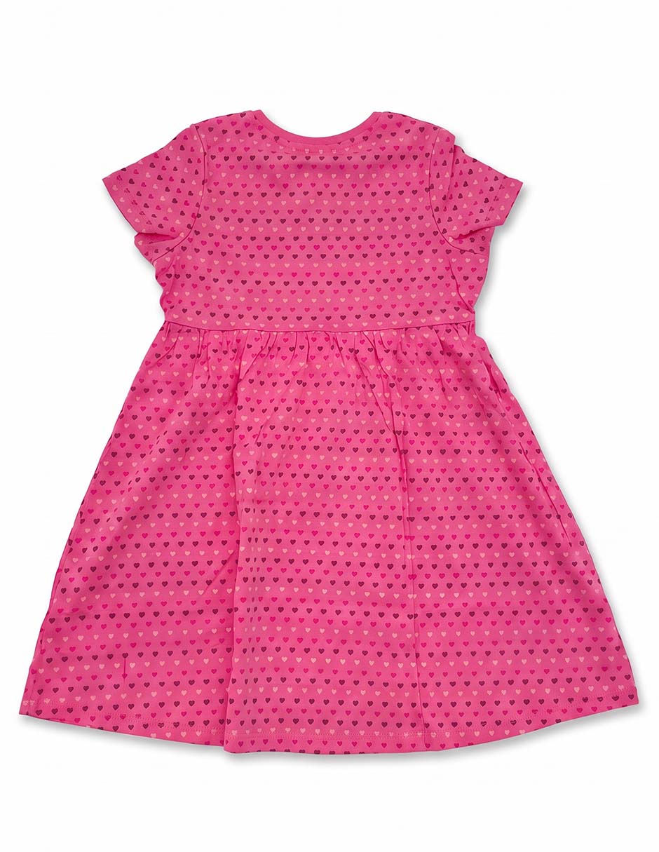 Vestido manga corta para niña