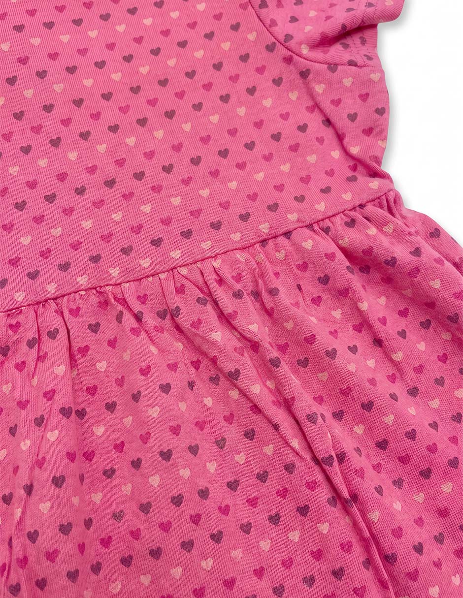 Vestido manga corta para niña