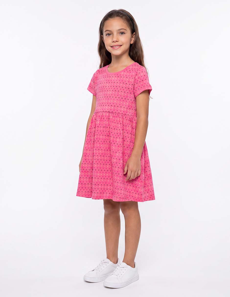 Vestido manga corta para niña 5