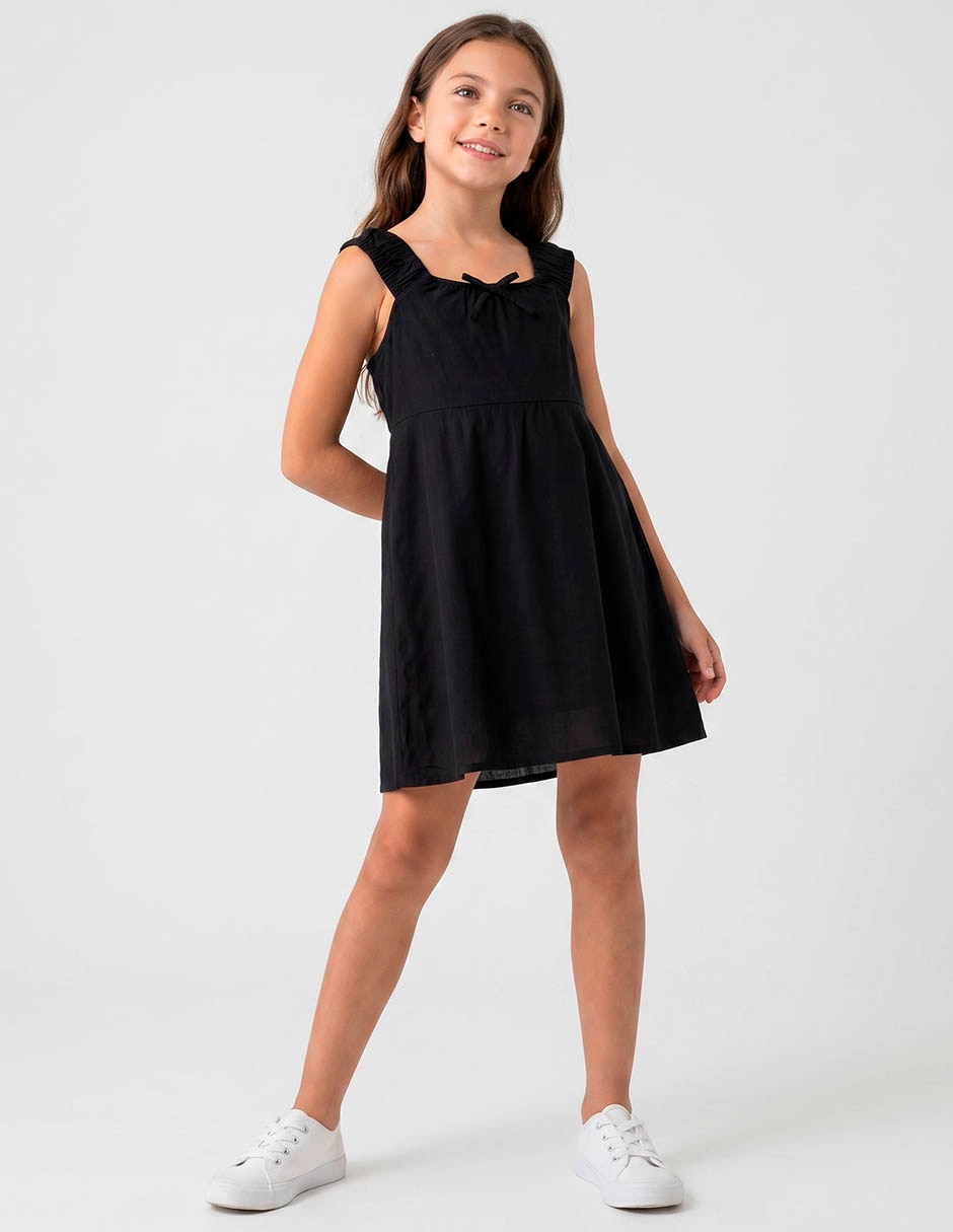 VESTIDO CORTO LISO LINEA 'A' WK VESTIDO CORTO LISO LINEA 'A' WK