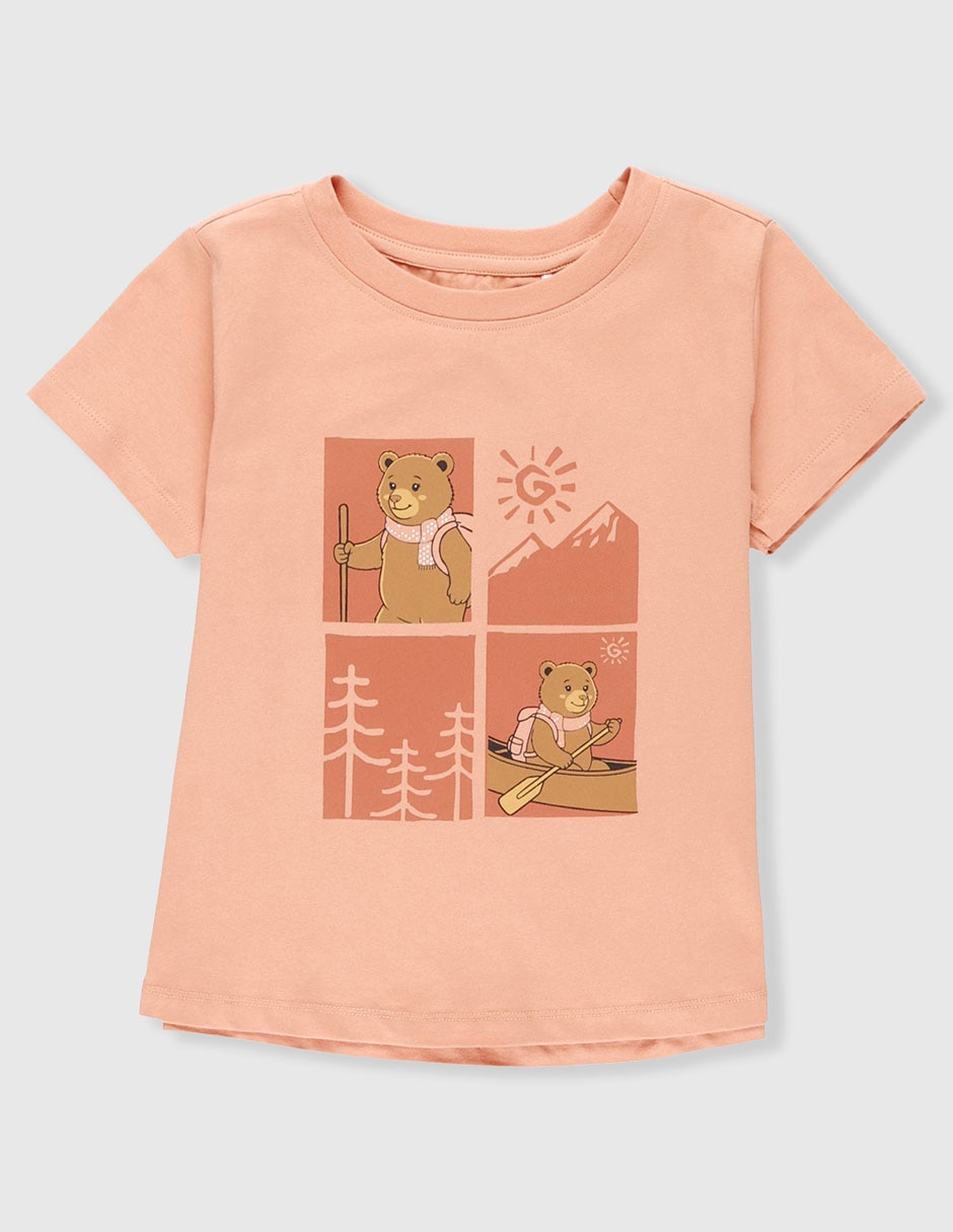 Playera manga corta para niña