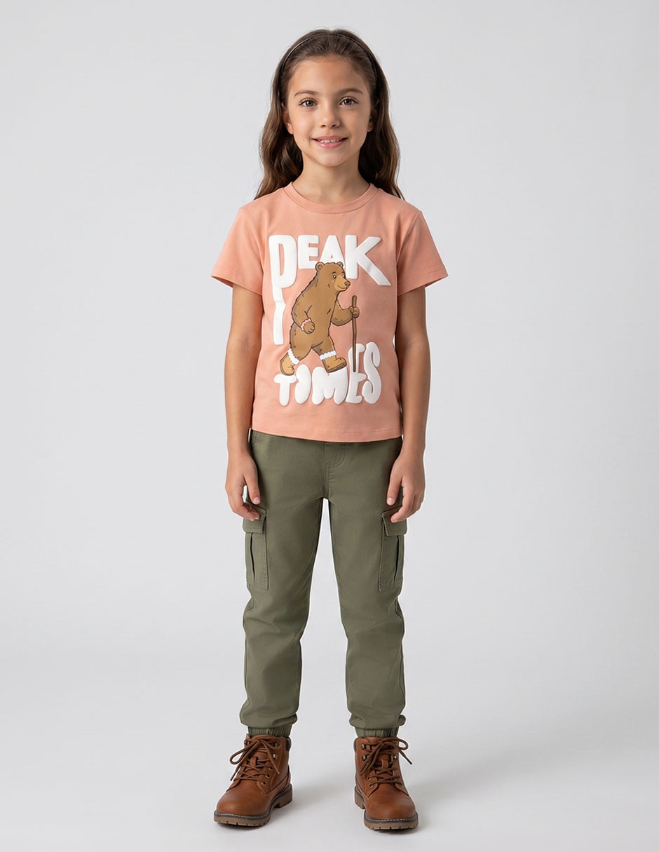 Playera manga corta para niña Playera manga corta para niña