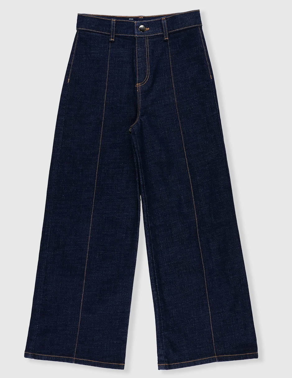 Jeans wide leg Weekend lavado medio para niña
