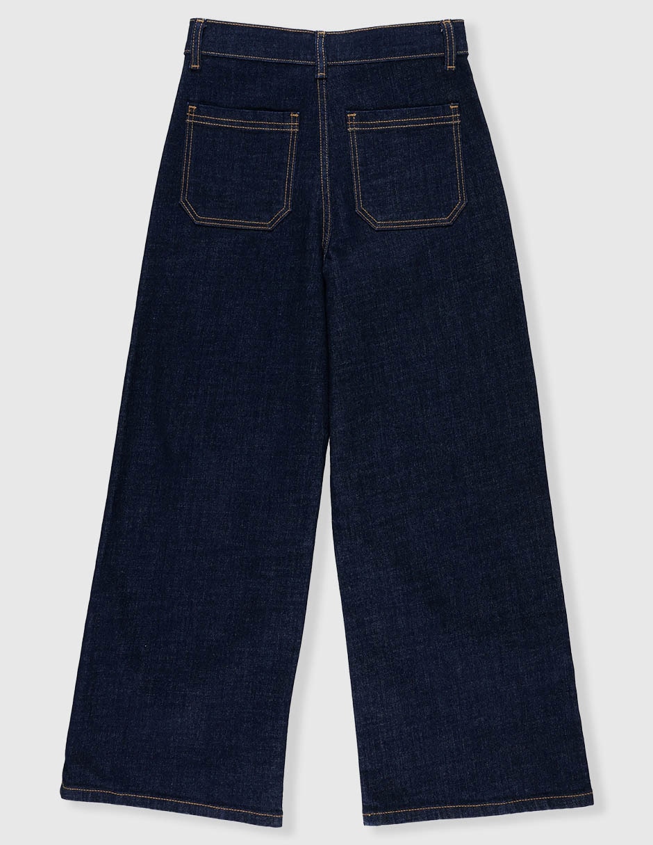 Jeans wide leg Weekend lavado medio para niña