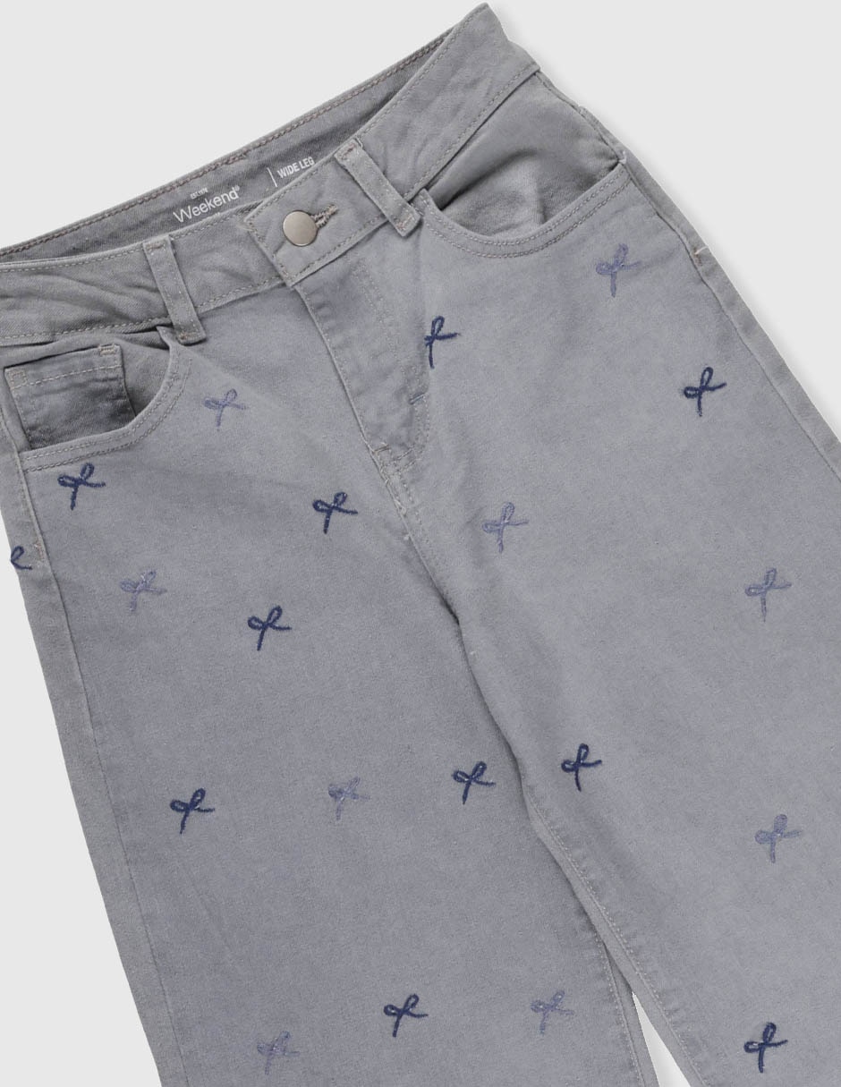 Jeans wide leg para niña 4