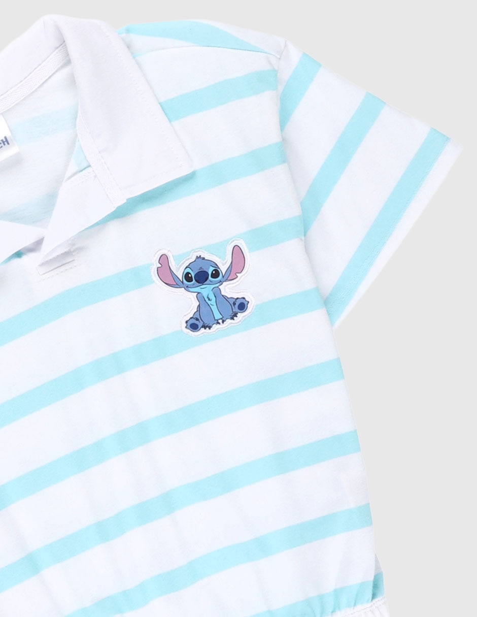 Playera Stitch manga corta para niña 3