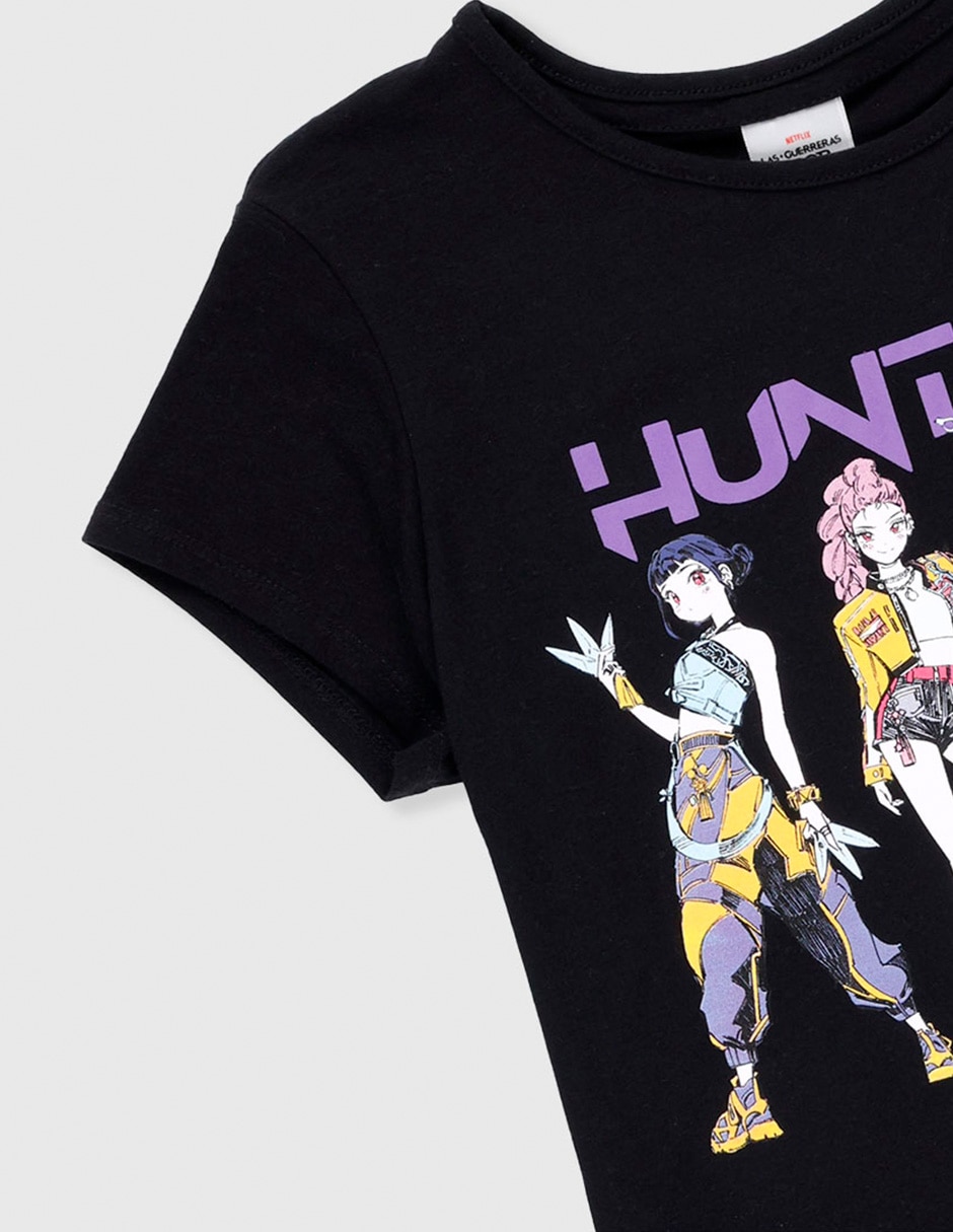 Playera Huntrix Las Guerreras K-Pop manga corta para niña 3