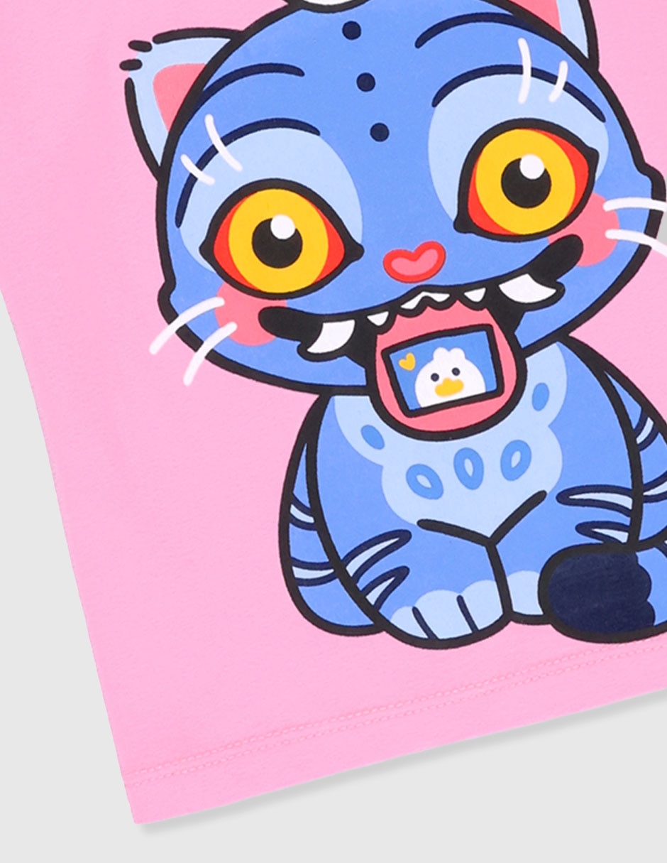 Playera Las Guerreras K-Pop El Gat manga corta para niña 2