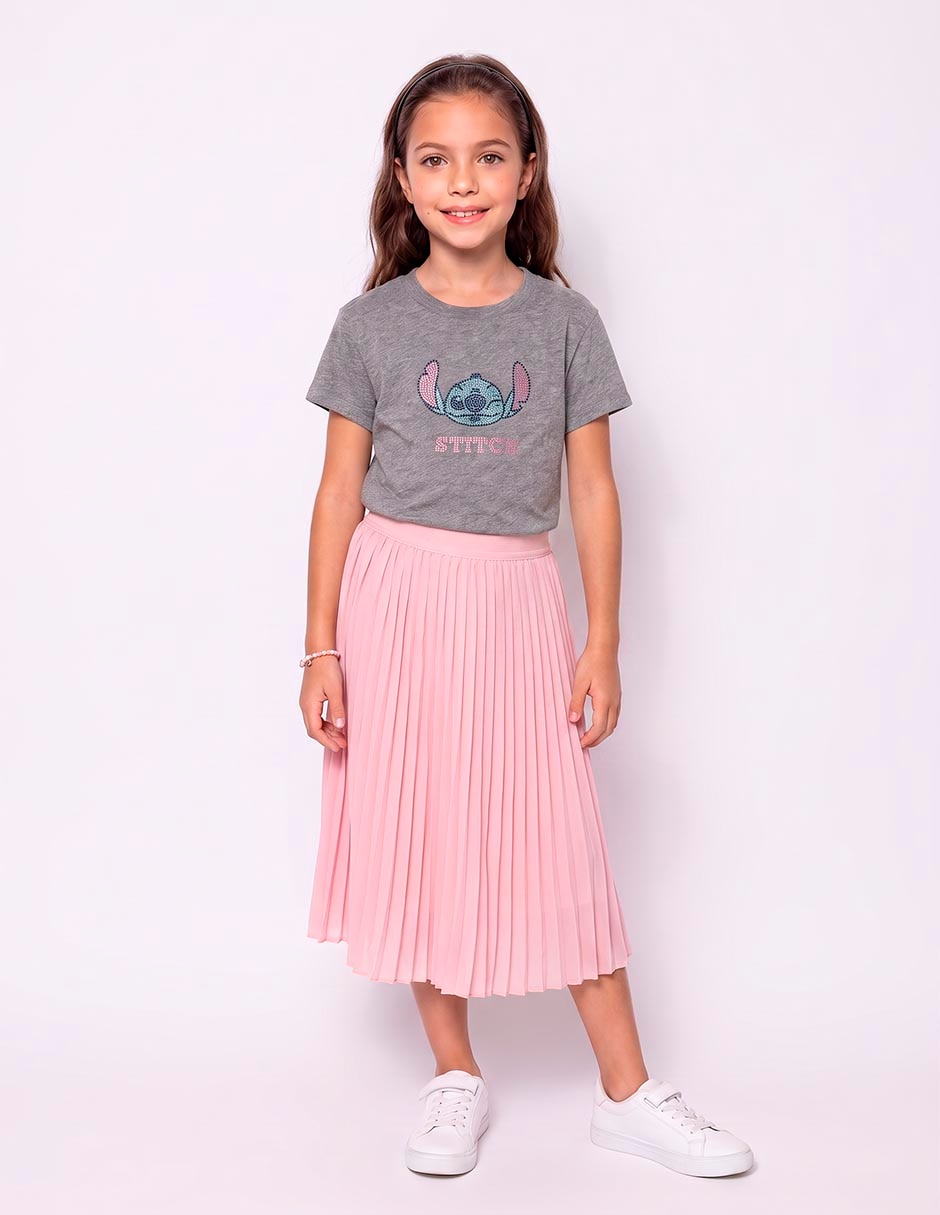 Playera Stitch manga corta para niña Playera Stitch manga corta para niña