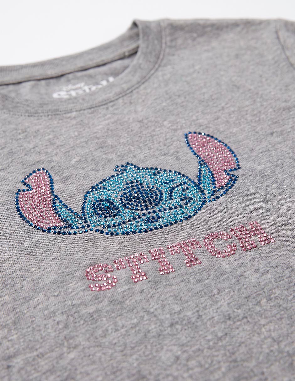 Playera Stitch manga corta para niña 4