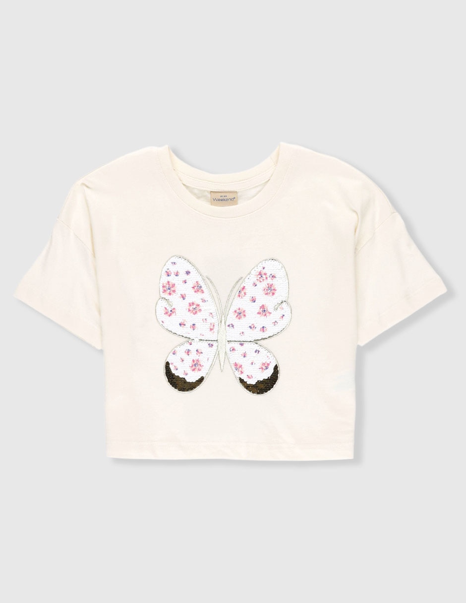 Playera manga corta para niña