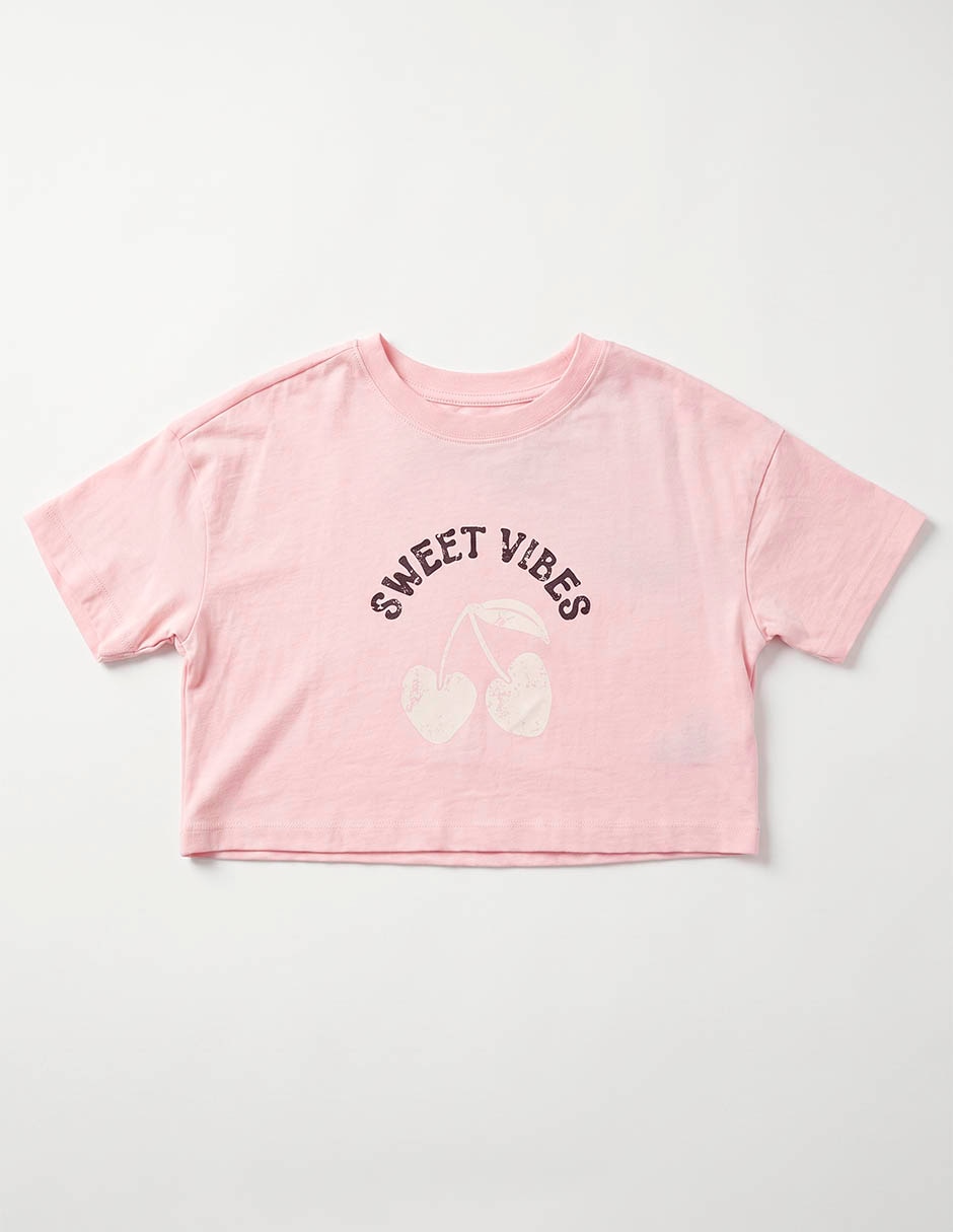 Playera manga corta para niña