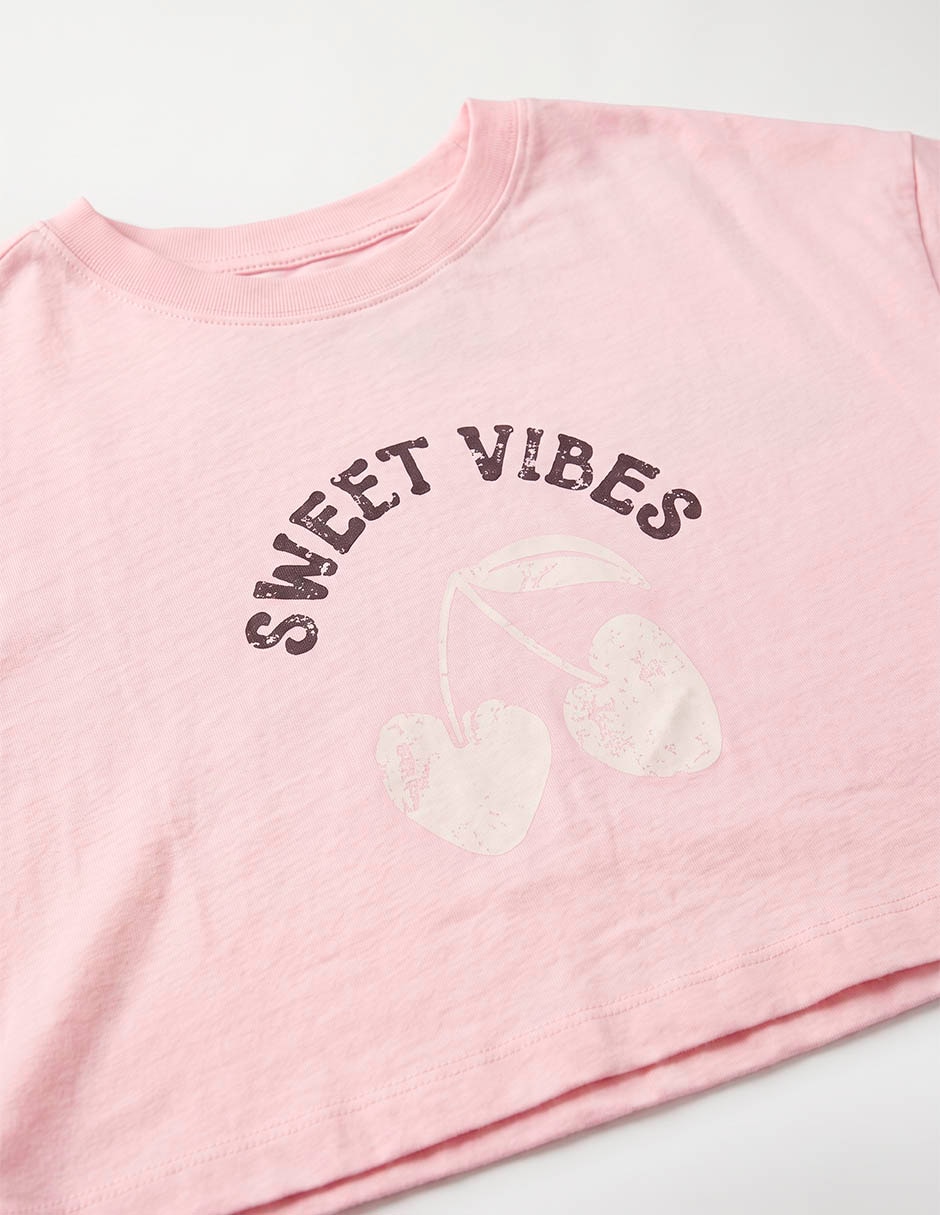 Playera manga corta para niña