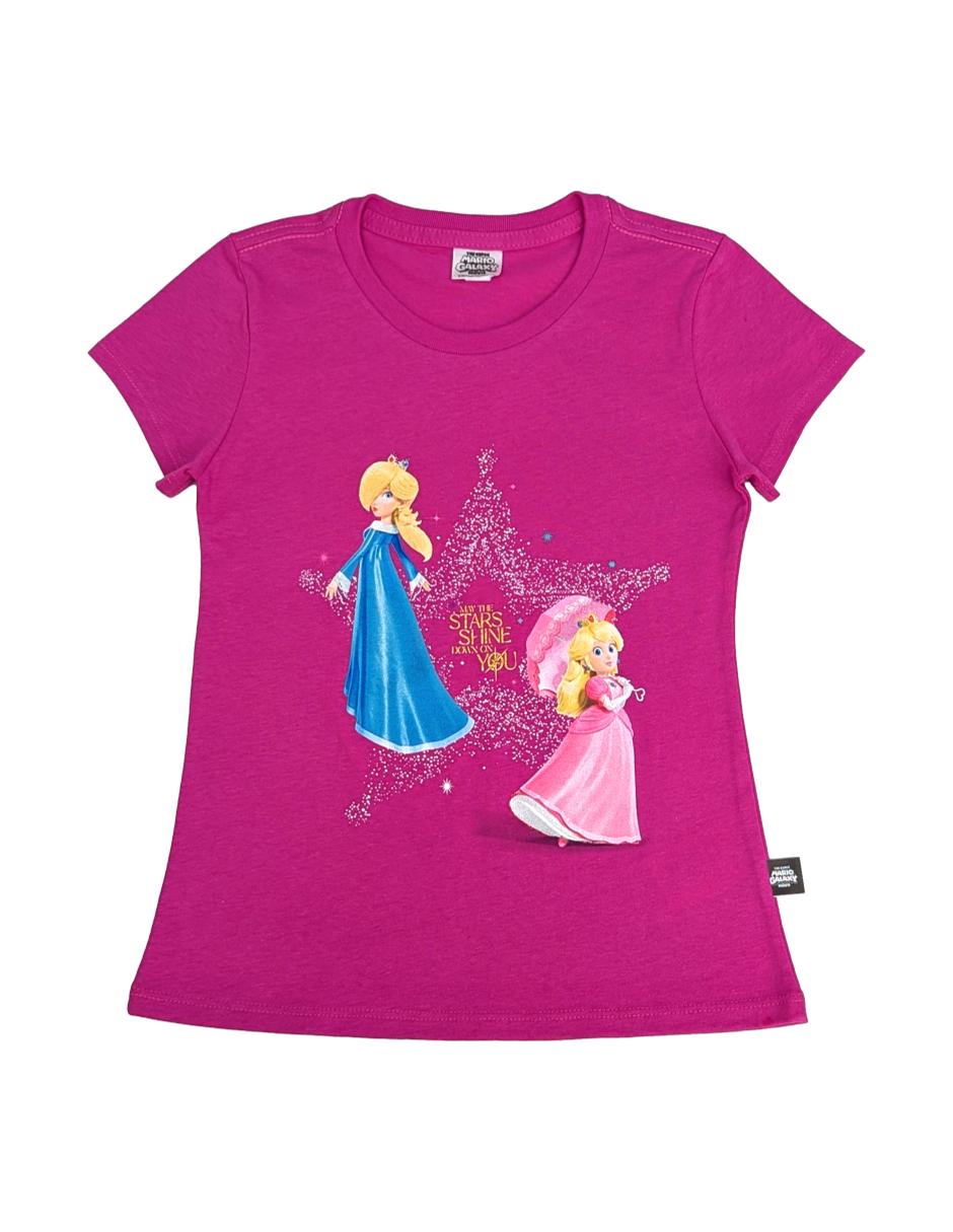 Playera Princesa Peach manga corta para niña