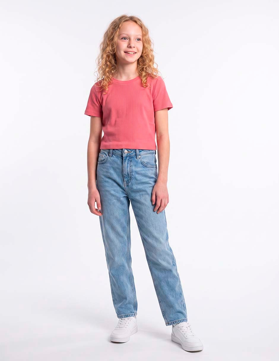 CAMISA MOSSIMO PRETEÑIDO RAYAS M CORTA 5